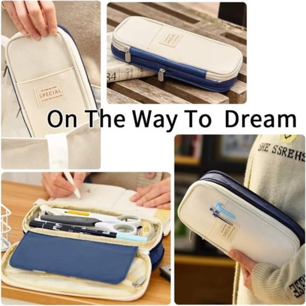 Big Capacity Pencil PenCase Office College School Large Storage HighCapacity Bag